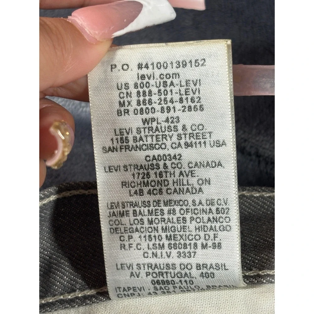 Levi's 501 XX Original Fit Straight Leg Jeans Mens Size‎ 33x30 Gray Denim